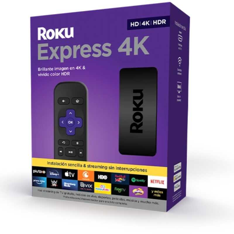 Roku Express TV 4k+ Dispositivo Streaming Multimedia Transmisión HdR