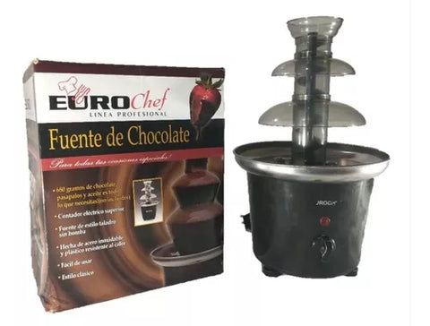 Fuente de Chocolate Euro Chef 2 Pisos Acero Inoxidable – Tienda