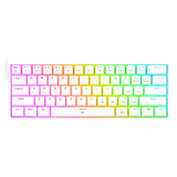 Teclado Gamer Redragon Color Blanco Rainbow Kumara