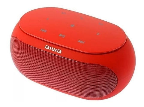 Corneta Aiwa Portátil Bluetooth Aux Mp3 Recargable Roja