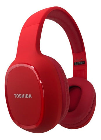 Audífonos Toshiba Inalámbrico Bluetooth Con Micrófono Rojo